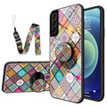 Checkered Pattern Samsung Galaxy S21+ 5G Hybridskal - Färgrik Mandala