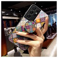 Checkered Pattern Samsung Galaxy S21 Ultra 5G Hybrid Skal - Färgrik Mandala