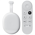 Chromecast med Google TV (2020) och Röst Fjärrkontroll (Öppen Box - God) - Vit