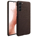Samsung Galaxy S23 5G Tygbeklätt Plastskal - Brun