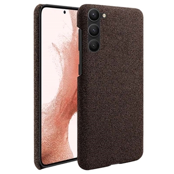 Samsung Galaxy S23 5G Tygbeklätt Plastskal - Brun