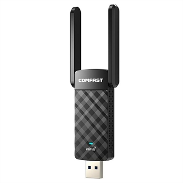 Comfast CF-952AX V2 Dual-Band WiFi 6 USB Adapter - 1800Mbps - Svart