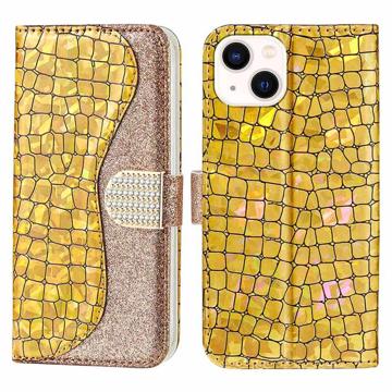 Croco Bling Series Samsung Galaxy A13 5G Plånboksfodral - Roséguld