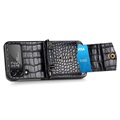 Crocodile Series Samsung Galaxy Z Flip4 5G Skal med Rem - Svart