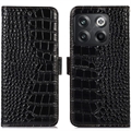 Crocodile Serie Samsung Galaxy A33 5G Läder Plånboksfodral med RFID - Svart
