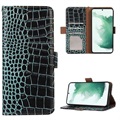 Crocodile Serie Samsung Galaxy A53 5G Läder Plånboksfodral med RFID - Grön