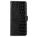 Crocodile Serie Samsung Galaxy M33 Läder Plånboksfodral med RFID