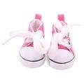 Söta mini sneakers med snörning för Monster Doll 17cm - Varmrosa