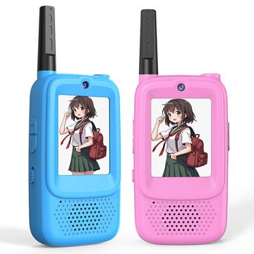 D3 Walkie Talkie för barn med kamera och display - 2 st. - Rosa / Blå