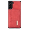 DG.Ming M2 Samsung Galaxy S21 5G Hybrid Skal med Plånbok - Röd