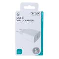 Deltaco USB-C väggladdare med strömförsörjning - 20W - Vit