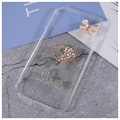 Diamantdekorerat iPhone 13 Mini TPU-skal - Hjärta
