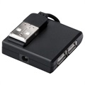Digitus DA-70217 4-portar USB-hubb - 480Mbps, Win/Mac - Svart