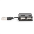 Digitus DA-70217 4-portar USB-hubb - 480Mbps, Win/Mac - Svart