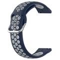 Dubbla Färger Samsung Galaxy Watch4/Watch4 Classic Silikon Sportrem - Mörkblå / Grå
