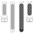 Dubbla Färger Samsung Galaxy Watch4/Watch4 Classic Silikon Sportrem - Vit / Svart