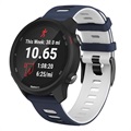 Dubbla Färger Garmin Vivoactive 4 Silikon Sportrem - Blå / Vit