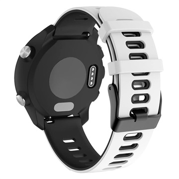 Dubbla Färger Garmin Vivoactive 4 Silikon Sportrem - Vit / Svart