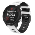 Dubbla Färger Garmin Vivoactive 4 Silikon Sportrem - Vit / Svart