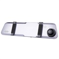 Dual Lens Vidvinkel Full HD Spegel Dashcam & HD Backkamera