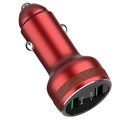 Dubbel USB Warp Billaddare GX739 - 65W - Röd