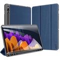 Dux Ducis Domo Samsung Galaxy Tab S7/S8 Tri-Fold Fodral - Blå