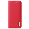 Dux Ducis Hivo Samsung Galaxy S22 5G Läder Plånboksfodral - Röd