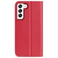 Dux Ducis Hivo Samsung Galaxy S22 5G Läder Plånboksfodral - Röd