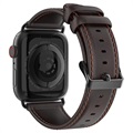Dux Ducis Apple Watch Series 7/SE/6/5/4/3/2/1 Läderarmband - 41mm/40mm/38mm - Kaffe