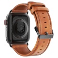 Dux Ducis Apple Watch Series SE/6/5/4/3/2/1 Läderarmband - 42mm, 44mm - Brun