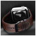 Dux Ducis Apple Watch Series 7/SE/6/5/4/3/2/1 Läderarmband - 45mm/44mm/42mm - Kaffe
