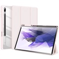Dux Ducis Toby Samsung Galaxy Tab S7+/S7 FE/S8+ Tri-Fold Smart Foliofodral - Ljusrosa