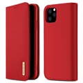 Dux Ducis Wish iPhone 11 Pro Läder Plånboksfodral - Röd