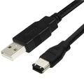 ERE USB till FireWire 1394 Adapterkabel för ljud- och videoenheter - 1.8m - Svart