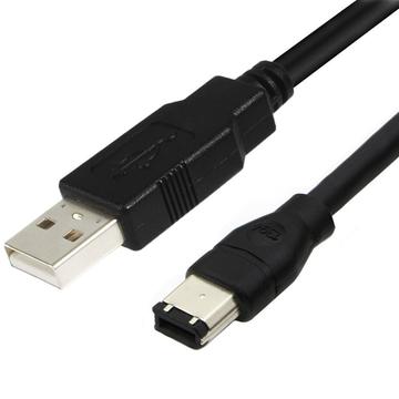 ERE USB till FireWire 1394 Adapterkabel för ljud- och videoenheter - 1.8m - Svart