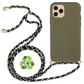 Saii Eco-Line iPhone 11 Pro Bionedbrytbar Skal med Rem - Grön
