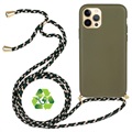 Saii Eco-Line iPhone 12 Pro Max Skal med Rem - Grön