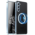 Elektropläterad Magnetisk Samsung Galaxy S23 5G Hybridskal - Blå