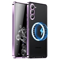 Elektropläterad Magnetisk Samsung Galaxy S23 5G Hybridskal - Lila
