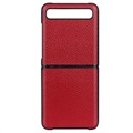 Elegant Samsung Galaxy Z Flip Läderfodral - Röd