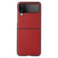 Elegant Samsung Galaxy Z Flip4 5G Läder Skal - Röd