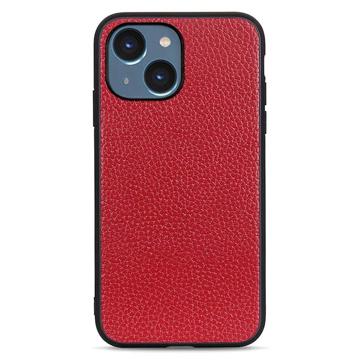 Elegant iPhone 14 Max Läder Skal - Röd