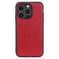 Elegant iPhone 14 Pro Läder Skal - Röd