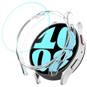 Enkay Samsung Galaxy Watch6 Skal med Härdat Glas - 44mm - Genomskinlig