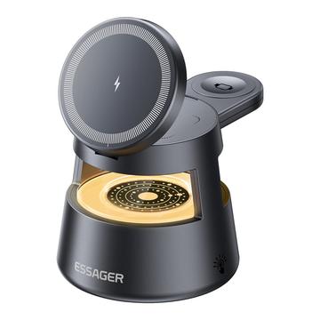 Essager 4-i-1 Magnetiskt trådlöst laddningsställ - 15W - Svart