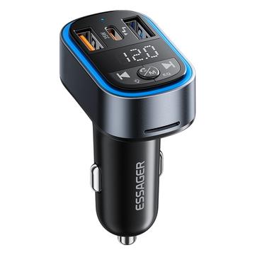 Essager ECCFM-CT0G-P 35W billaddare med Bluetooth FM-sändare - Grå