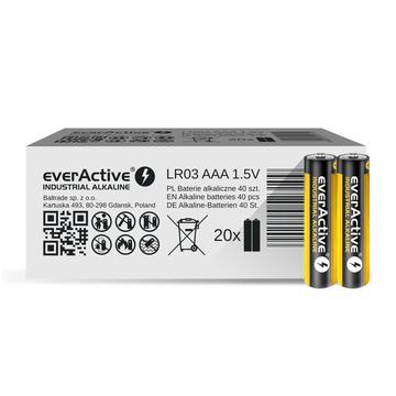 EverActive Industrial LR03/AAA Alkaline batterier - 40 St. (20x2)