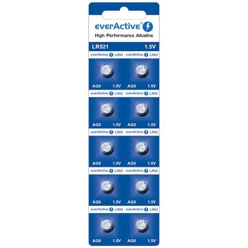 EverActive AG0 LR521/LR63 alkaliska knappcellsbatterier - 10 st.