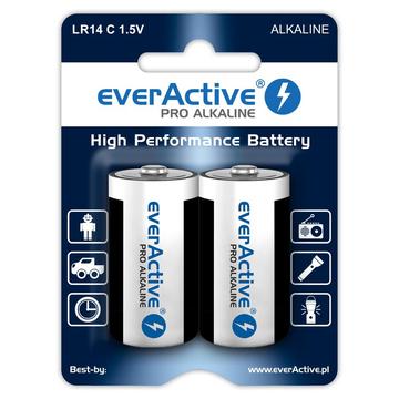EverActive Pro LR14/C Alkaliska batterier 8000mAh - 2 st.