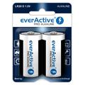 EverActive Pro LR20/D alkaliska batterier 17500mAh - 2 st.